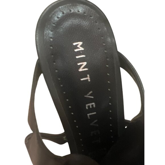 Mint Velvet Black Pointed Toe Wedge Heels With Adjustable Ankle Straps Size 39 F - Picture 6 of 7